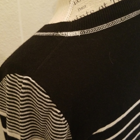 NWT Rachel Zoe "Tommy" Sweater Dress BLK WHT SML - Picture 6 of 8